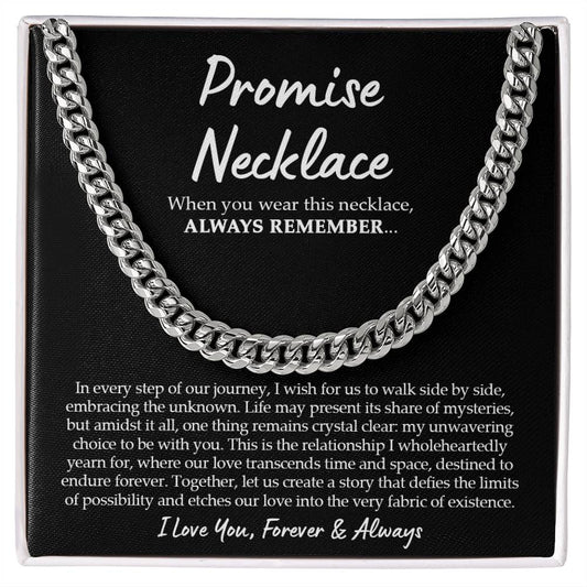 Promise Necklace for Him, Gift for Boyfriend Husband, Anniversary Gift for Him, Boyfriend Birthday Christmas Gift