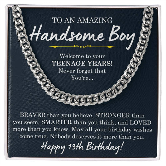 13th Birthday gift for Boys, 13th Birthday Boys Jewelry, Gift For Teenager