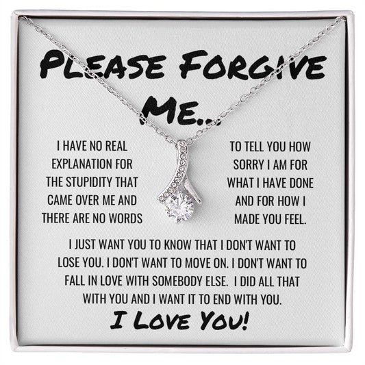 Please Forgive Me Necklace - I'm Sorry Apology Gift - I Apologize Forgive Me - Forgiveness Jewelry