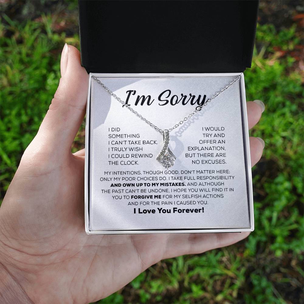 Apology Necklace For Her, Forgiveness Gift For Girlfriend, I'm Sorry Necklace Gift For Wife