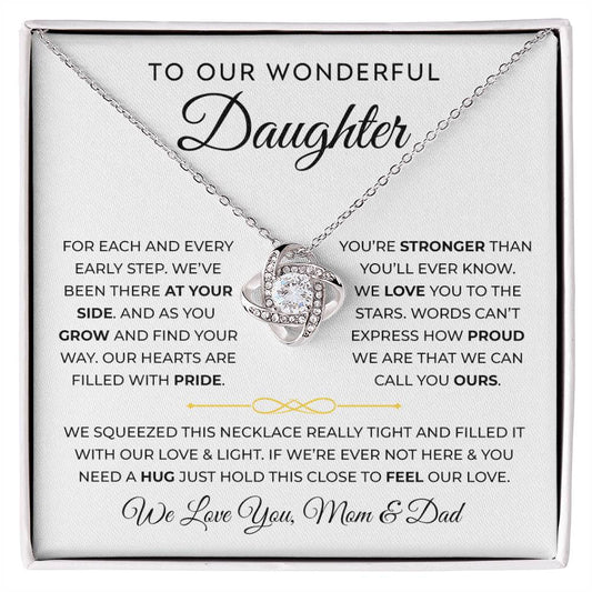 To Our Wonderful Daughter Necklace, Gift for Daughter from Parents, Daughter Birthday Gift, Christmas Gift for Daughter