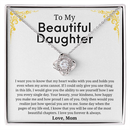 Gift for Daughter from Mom, To My Daughter Necklace, Sentimental Gift for Daughter