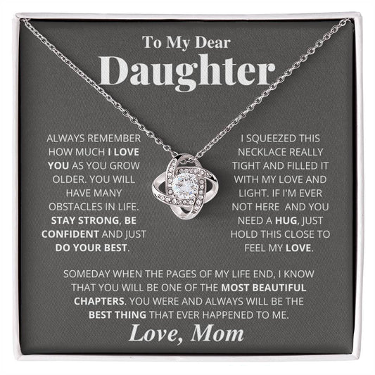 Gift for Daughter from Mom, To My Dear Daughter Necklace, Birthday Christmas Gift for Daughter