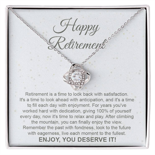 Happy Retirement Necklace for Women, Retirement Gift For Her, Retirement Necklace