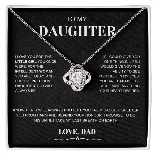 Daughter Gift from Dad, To My Daughter Necklace, Sentimental Gift for Daughter