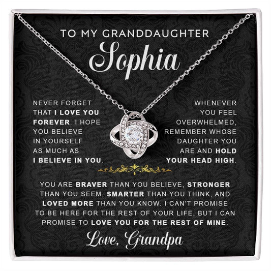 Personalized Gift for Granddaughter from Grandpa, To My Granddaughter Necklace, Granddaughter Birthday Christmas Gift
