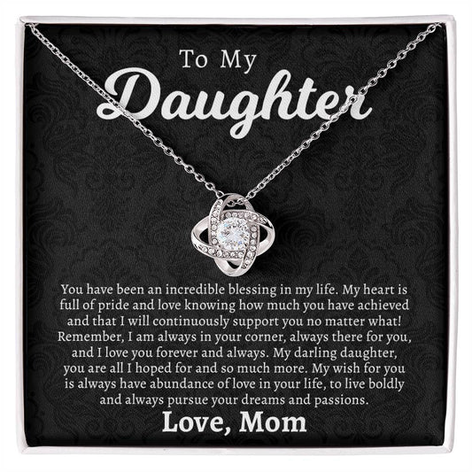 Daughter Gift from Mom, To My Daughter Necklace, Birthday Gift for Daughter, Daughter Christmas Gift