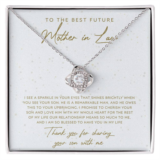 To The Best Future Mother in Law Necklace, Mother in Law Gift, Birthday Christmas Gift for Future Mother in Law