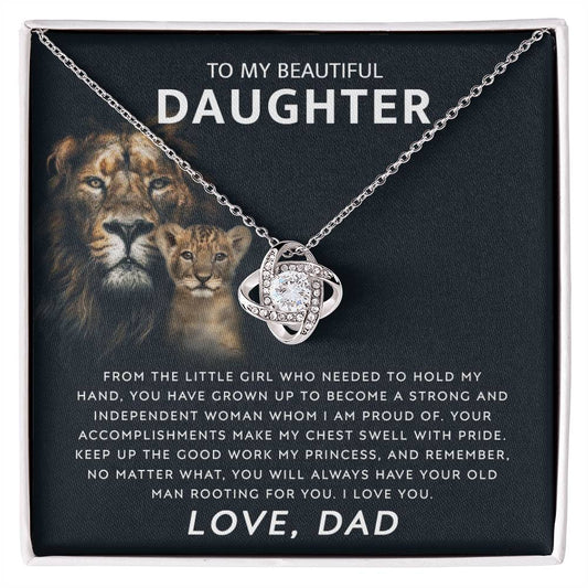 Gift for Daughter from Dad, To My Beautiful Daughter Necklace, Daughter Birthday Gift, Graduation Christmas Gift for Daughter