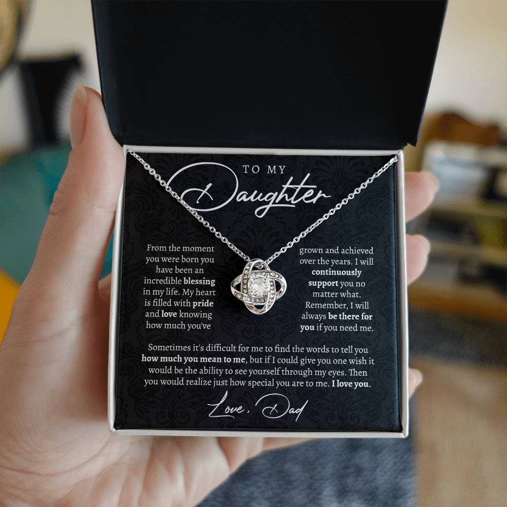 Daughter Gift from Dad, To My Daughter Necklace, Daughter Birthday Gift, Christmas Gift