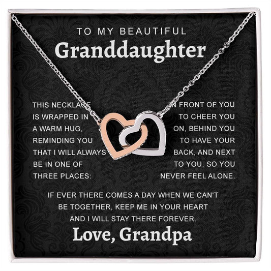 Sentimental Gift for Granddaughter from Grandpa, To My Granddaughter Necklace, Granddaughter Birthday Christmas Gift