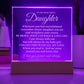 Christmas Gift for Daughter, To My Beautiful Daughter Engraved Acrylic Plaque, Daughter Birthday Gift from Mom Dad