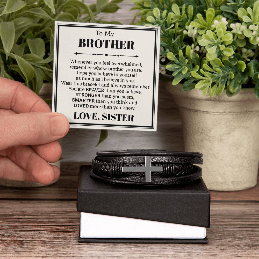 Brother Gift from Sister, To My Brother Bracelet, Brother Birthday Gift, Christmas Gift for Brother