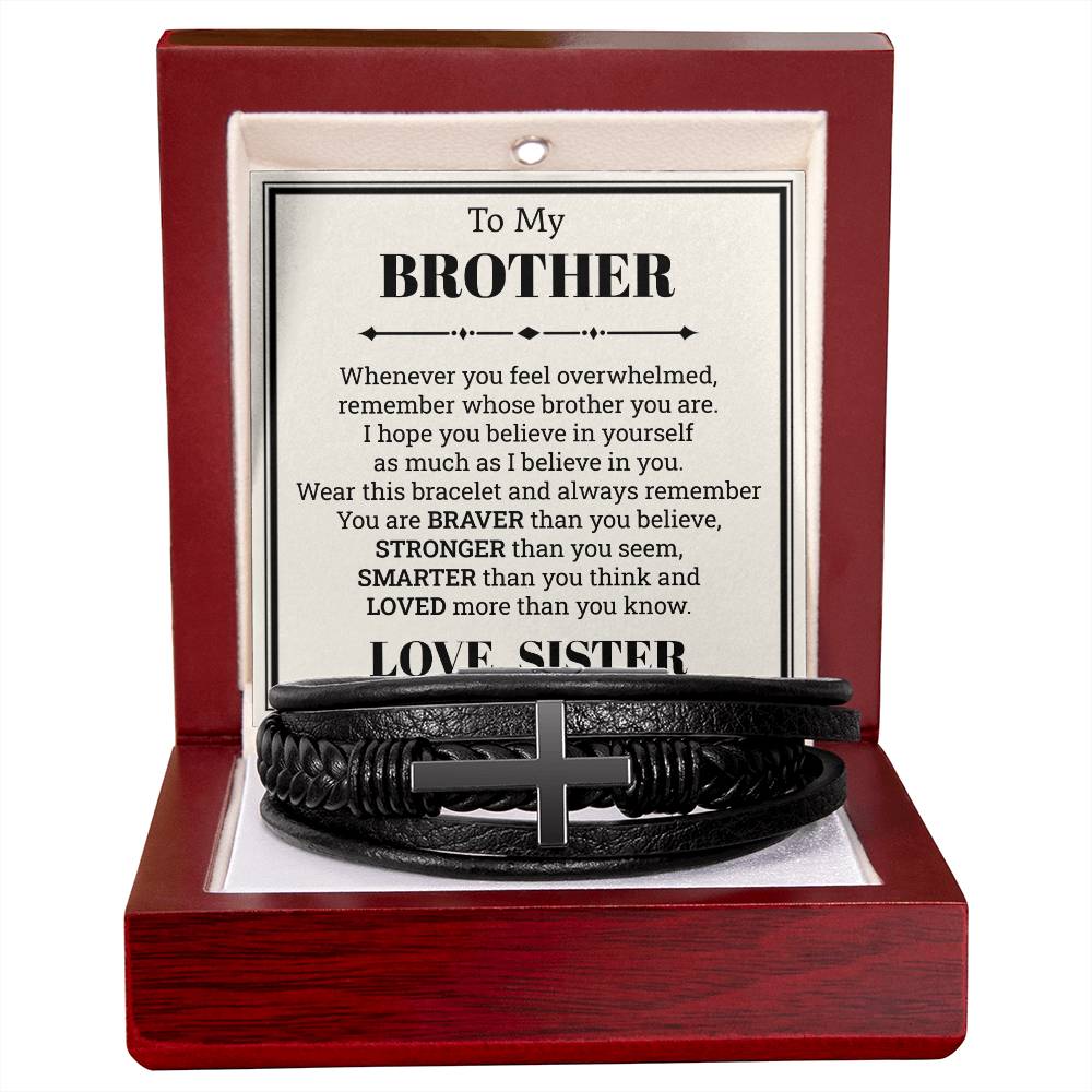 Brother Gift from Sister, To My Brother Bracelet, Brother Birthday Gift, Christmas Gift for Brother